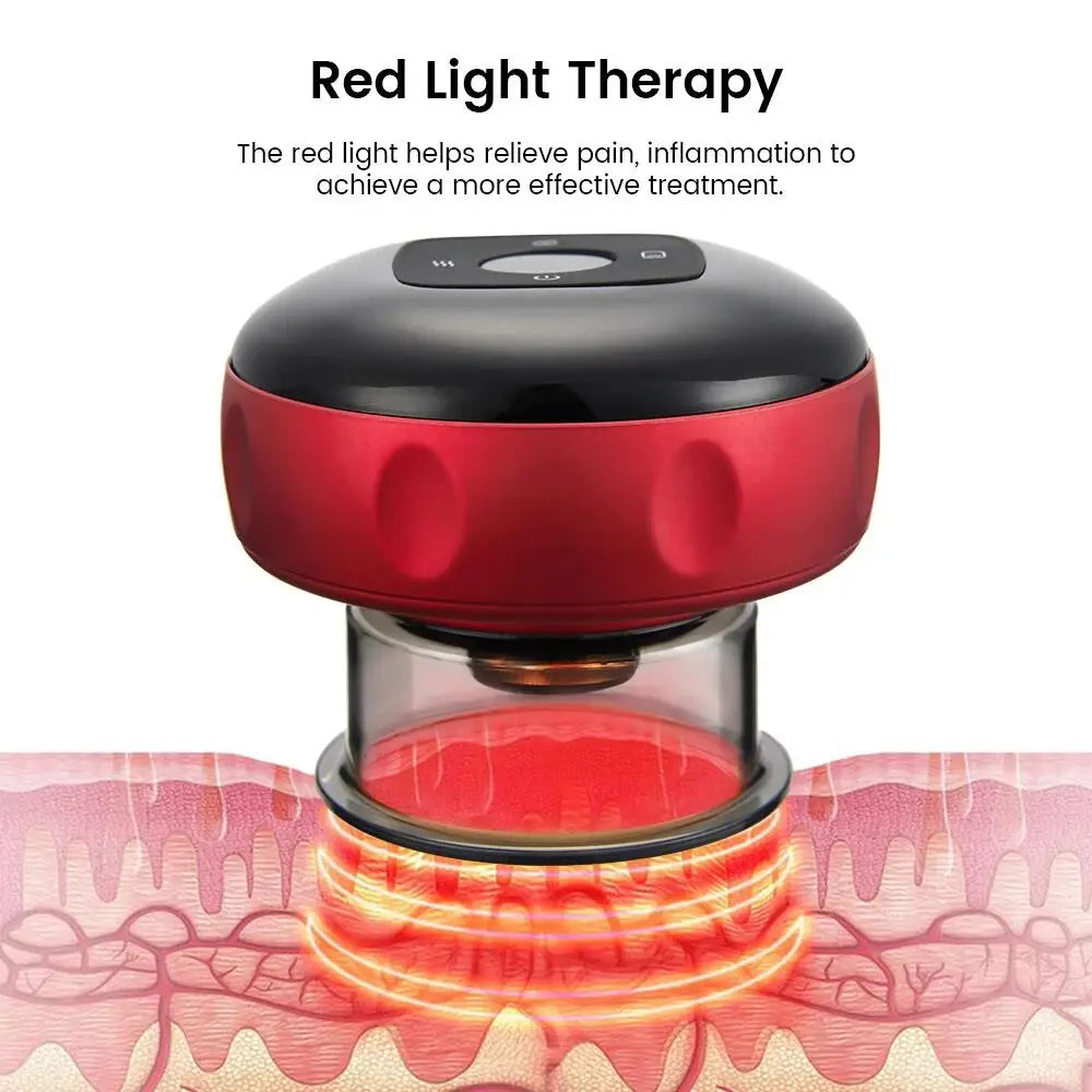 Masajeador de Ventosa Con Terapia De Luz Roja