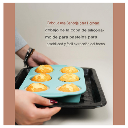 Moldes de 6 Espacios Cupcakes